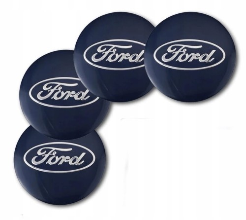 FORD NAKLEJKI 64mm EMBLEMATY LOGO ZNACZKI  ALUMINIOWE 4szt.