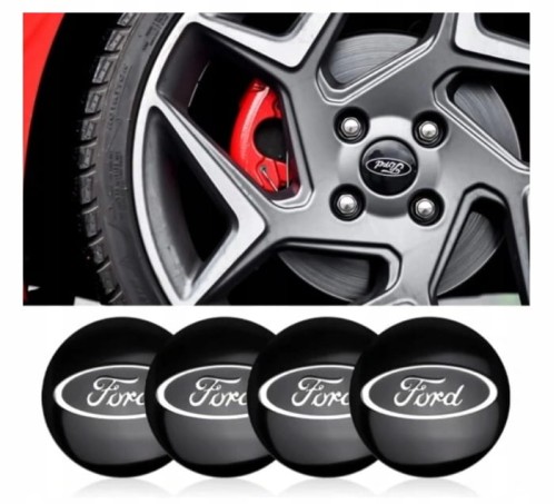 FORD NAKLEJKI 60mm EMBLEMATY ZNACZKI ALUMINIUM 4szt