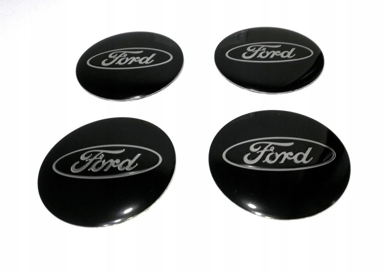 FORD NAKLEJKI 60mm EMBLEMATY ZNACZKI ALUMINIUM 4szt