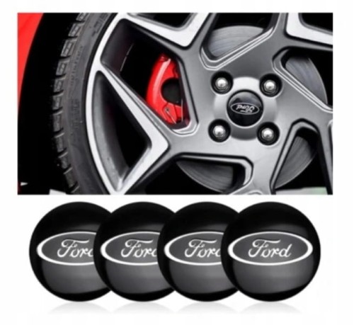 FORD NAKLEJKI  56mm ZNACZKI EMBLEMATY LOGO  ALUMINIOWE 4szt.