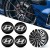 HYUNDAI NAKLEJKI 64mm EMBLEMATY ZNACZKI LOGO ALUMINIOWE 4szt.
