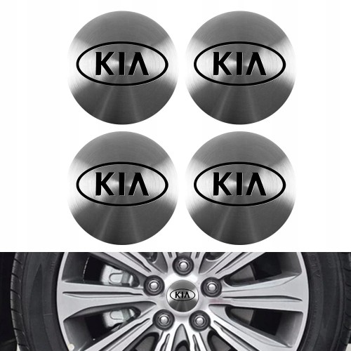 KIA NAKLEJKI EMBLEMAT LOGO ZNACZKI NA KOŁPAKI DEKIELKI 56mm