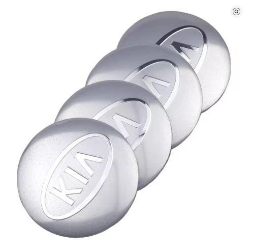 KIA NAKLEJKI  56mm EMBLEMATY LOGO ZNACZKI NA KOŁPAKI DEKIELKI 4szt.
