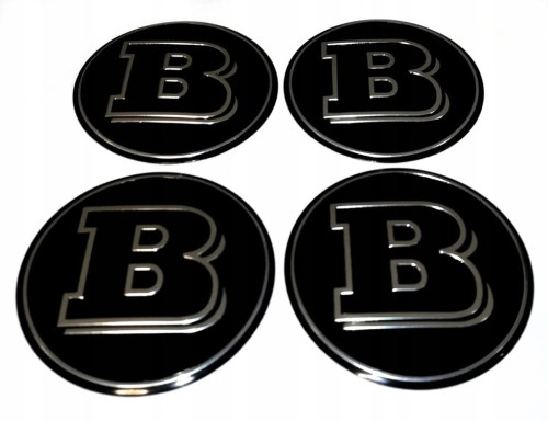 MERCEDES BRABUS NAKLEJKI  56mm ZNACZKI LOGO EMBLEMATY 4SZT