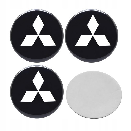 MITSUBISHI NAKLEJKI 60mm ALUMINIOWE ZNACZKI EMBLEMATY 4szt.