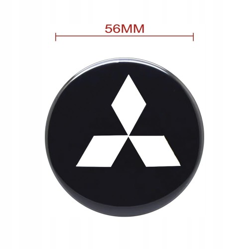 MITSUBISHI NAKLEJKI 56mm ALUMINIOWE ZNACZKI EMBLEMATY 4szt.