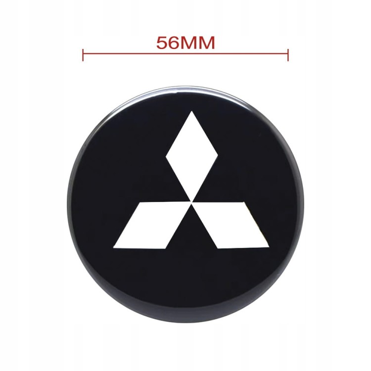 MITSUBISHI NAKLEJKI 56mm ALUMINIOWE ZNACZKI EMBLEMATY 4szt.