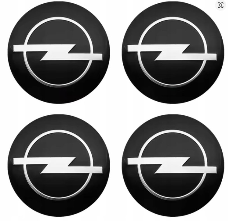OPEL NAKLEJKI 56mm EMBLEMATY ZNACZKI ALUMINIOWE 4szt