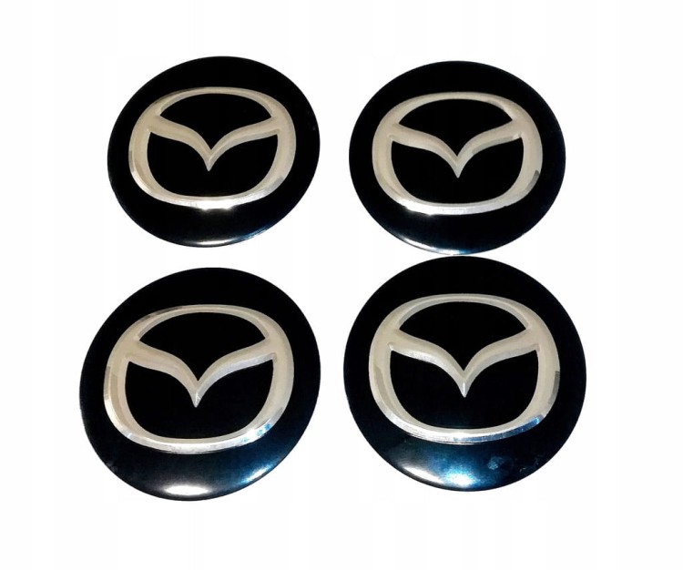 MAZDA NAKLEJKI  56mm EMBLEMATY ALUMINIOWE 4szt.