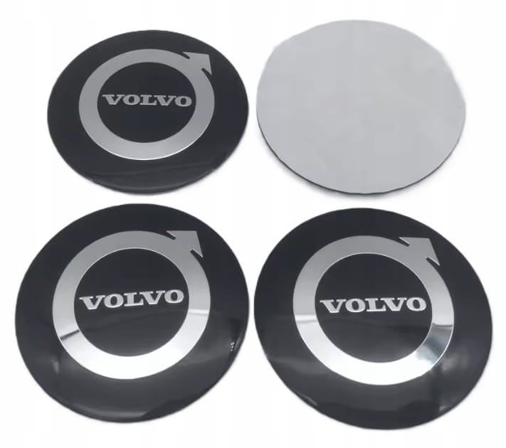 VOLVO NAKLEJKI 60mm ZNACZKI EMBLEMATY LOGO NA KOŁPAKI DEKIELKI NOWE LOGO