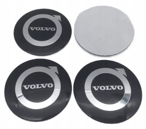 VOLVO NAKLEJKI 56mm ZNACZKI EMBLEMATY LOGO NA KOŁPAKI DEKIELKI NOWE LOGO