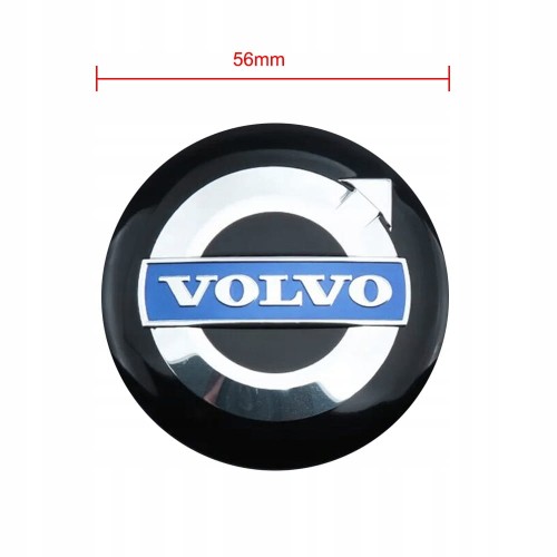 VOLVO NAKLEJKI 56mm ZNACZKI EMBLEMATY LOGO NA KOŁPAKI DEKIELKI 4szt