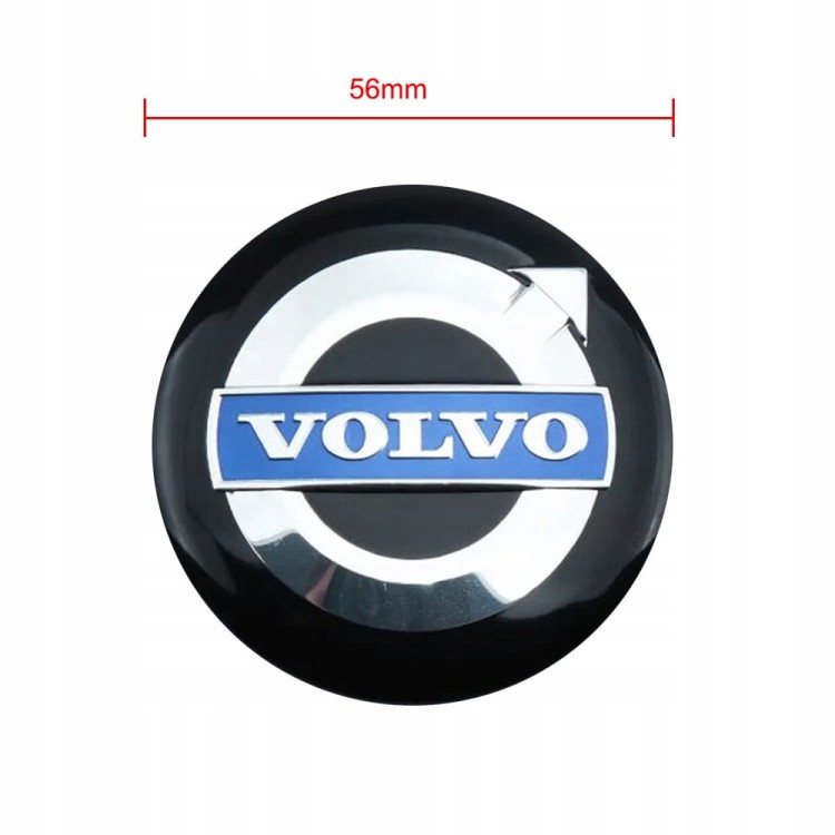 VOLVO NAKLEJKI 56mm ZNACZKI EMBLEMATY LOGO NA KOŁPAKI DEKIELKI 4szt
