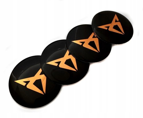 SEAT CUPRA NAKLEJKI 56mm EMBLEMATY ZNACZKI ALUMINIOWE 4szt