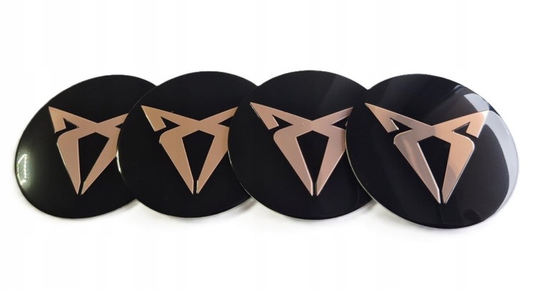SEAT CUPRA NAKLEJKI 64mm EMBLEMATY LOGO ZNACZKI ALUMINIOWE 4szt
