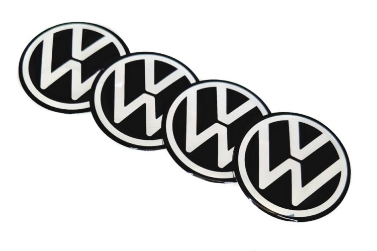 VW VOLKSWAGEN NAKLEJKI EMBLEMATY ZNACZKI LOGO 60mm 4szt
