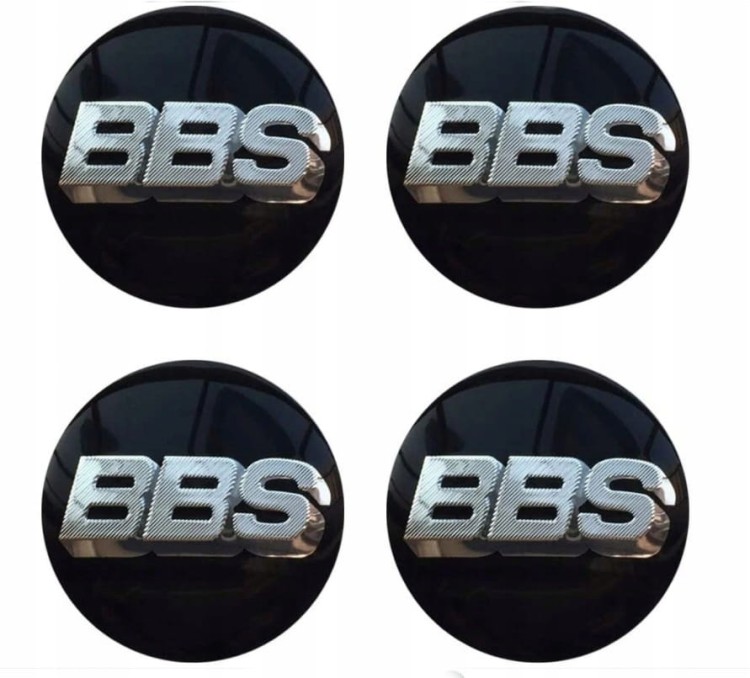 BBS NAKLEJKI EMBLEMATY ZNACZKI 64mm ALUMINIOWE 4szt.