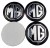 MG NAKLEJKI EMBLEMATY LOGO ZNACZKI NA KOŁPAKI DEKIELKI 65mm ALUMINIOWE 4szt.