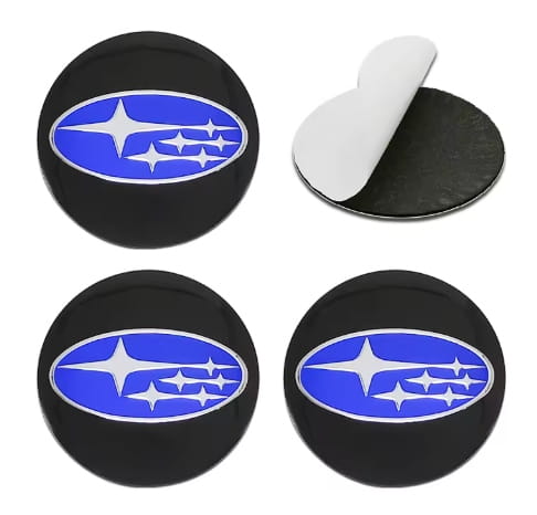SUBARU NAKLEJKI EMBLEMATY ZNACZKI ALUMINIOWE 56mm