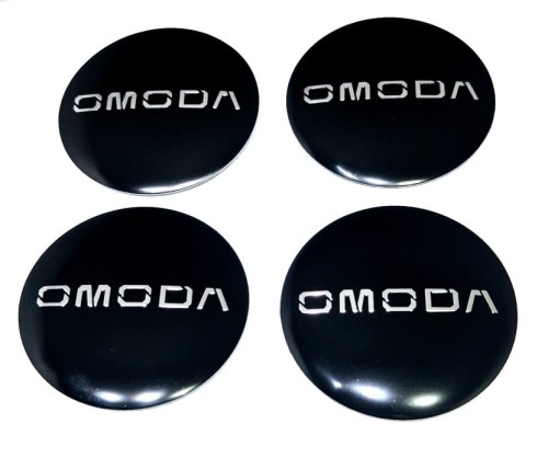 OMODA LOGO NAKLEJKI EMBLEMATY ZNACZKI 56mm ALUMINIOWE 4szt
