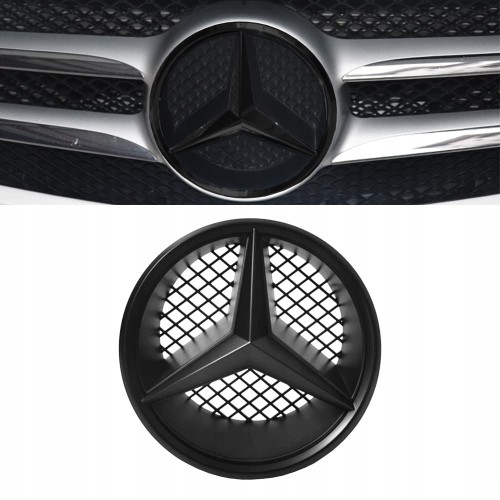 MERCEDES W204 W245 C204 C207 EMBLEMAT GWIAZDA W GRILL 185mm CZARNY POŁYSK