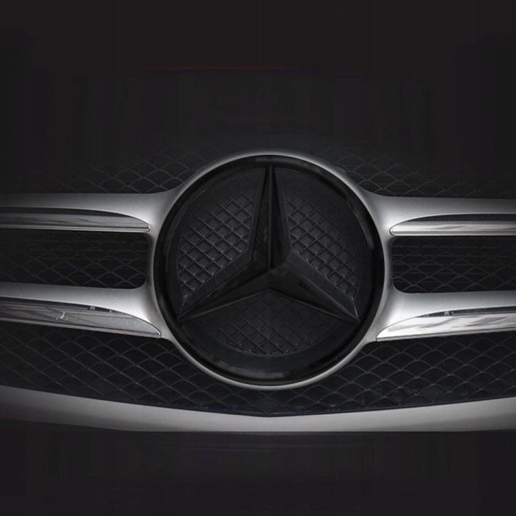 MERCEDES W204 W245 C204 C207 EMBLEMAT GWIAZDA W GRILL 185mm CZARNY POŁYSK