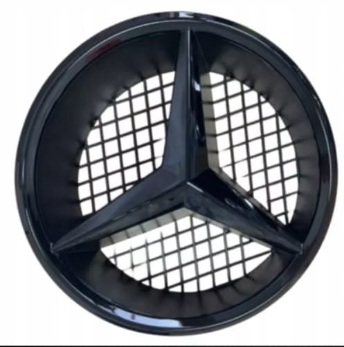 MERCEDES W204 W245 C204 C207 EMBLEMAT GWIAZDA W GRILL 185mm CZARNY POŁYSK
