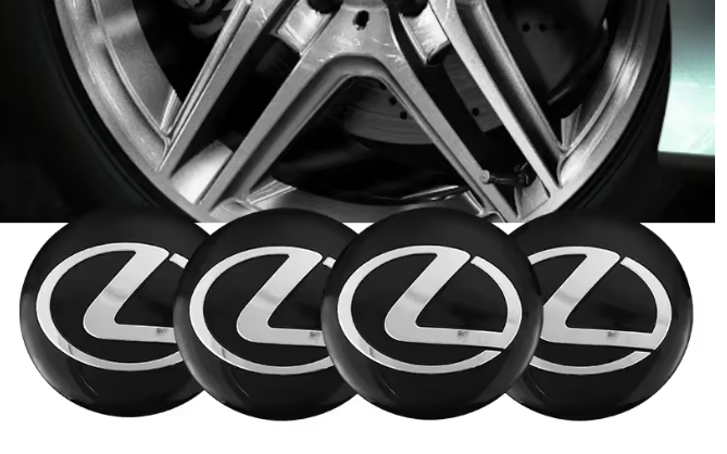 LEXUS NAKLEJKI EMBLEMAT ZNACZKI NA DEKIELKI 60mm 4SZT.