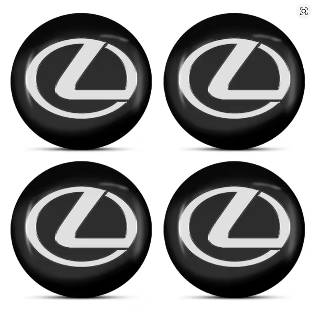 LEXUS NAKLEJKI EMBLEMAT ZNACZKI NA DEKIELKI 60mm 4SZT.