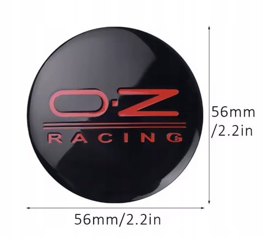 OZ LOGO NAKLEJKI ZNACZKI EMBLEMAT 56mm ALUMINIOWE 4szt