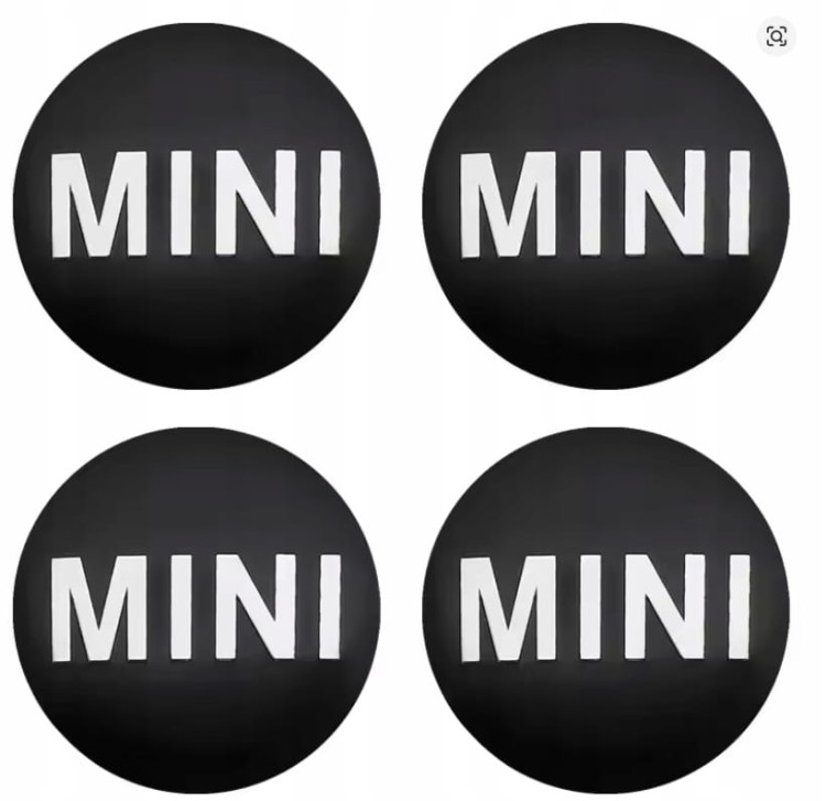 MINI ZNACZKI NAKLEJKI EMBLEMATY LOGO ALUMINIOWE 60mm 4 szt.