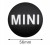 MINI ZNACZKI NAKLEJKI EMBLEMATY LOGO ALUMINIOWE 56mm 4 szt.