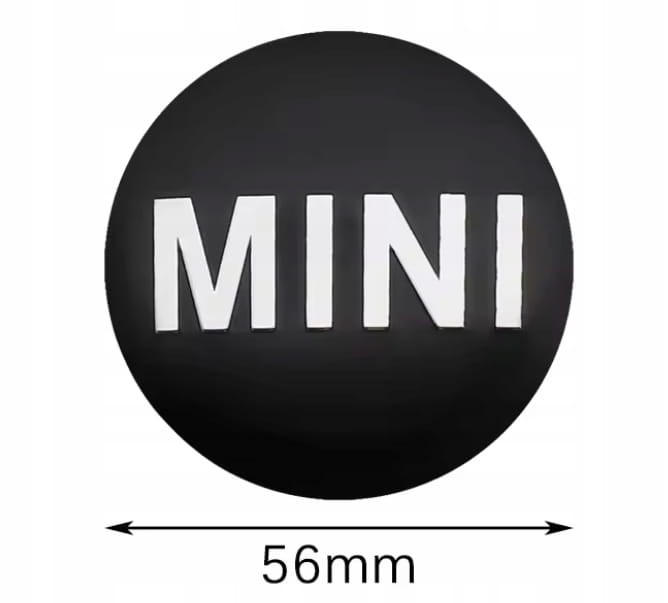 MINI ZNACZKI NAKLEJKI EMBLEMATY LOGO ALUMINIOWE 56mm 4 szt.