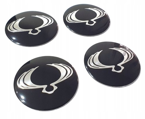 SsangYong LOGO NAKLEJKI EMBLEMATY ZNACZKI 60mm ALUMINIOWE 4szt