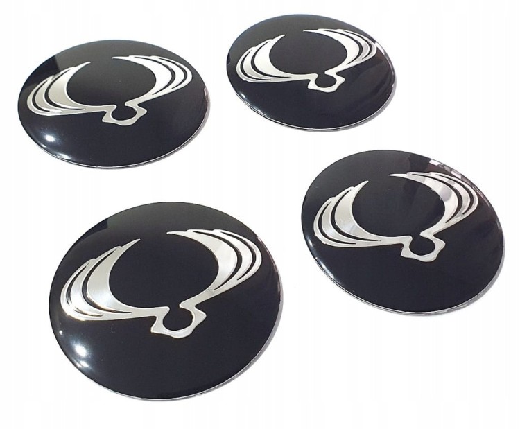 SsangYong LOGO NAKLEJKI EMBLEMATY ZNACZKI 64mm ALUMINIOWE 4szt