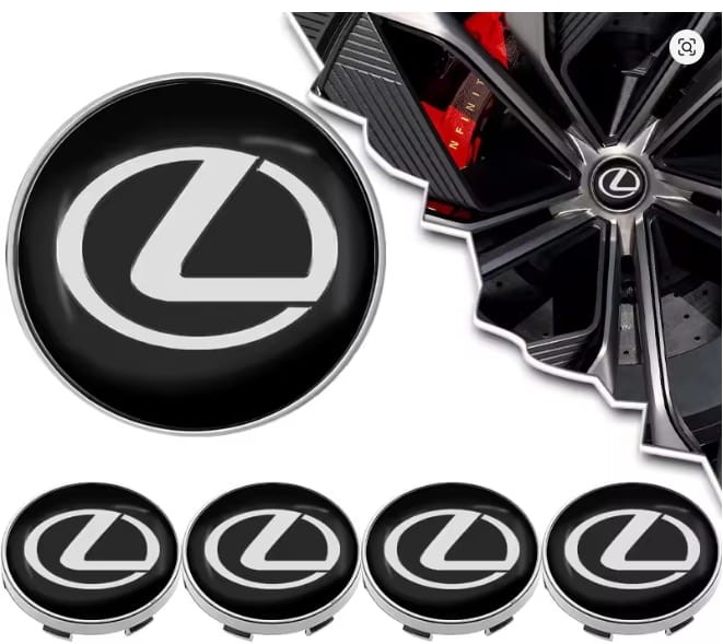 LEXUS DEKIELKI KAPSLE ZNACZKI DO FELG 60mm/56mm 4szt.