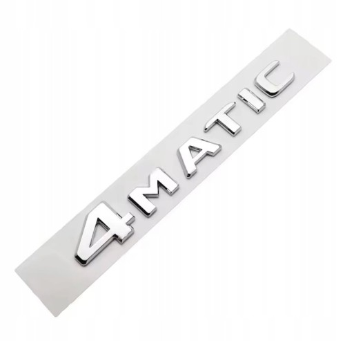 4MATIC MERCEDES EMBLEMAT ZNACZEK LOGO NAKLEJKA NA TYŁ KLAPĘ SREBRNY CHROM