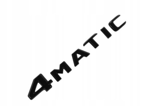 MERCEDES 4MATIC EMBLEMAT NAPIS NAKLEJKA ZNACZEK CZARNY POŁYSK