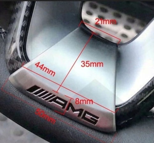 MERCEDES AMG EMBLEMAT ZNACZEK LOGO NAKLEJKA NA KIEROWNICĘ 50mm
