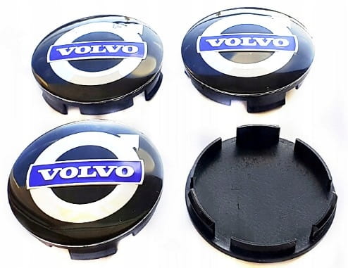 VOLVO DEKIELKI DEKLE KAPSLE ZAŚLEPKI ZNACZKI DO ALUFELG BORBET 56mm/52mm 4szt.