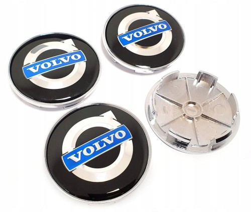 VOLVO DEKIELKI KAPSLE DEKLE ZNACZKI DO ALUFELG 68mm/64mm 4szt.