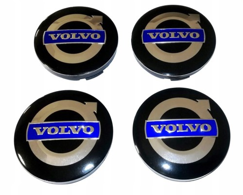 VOLVO DEKIELKI KAPSLE ZAŚLEPKI ZNACZKI DO ALUFELG 56mm/52mm 4szt.